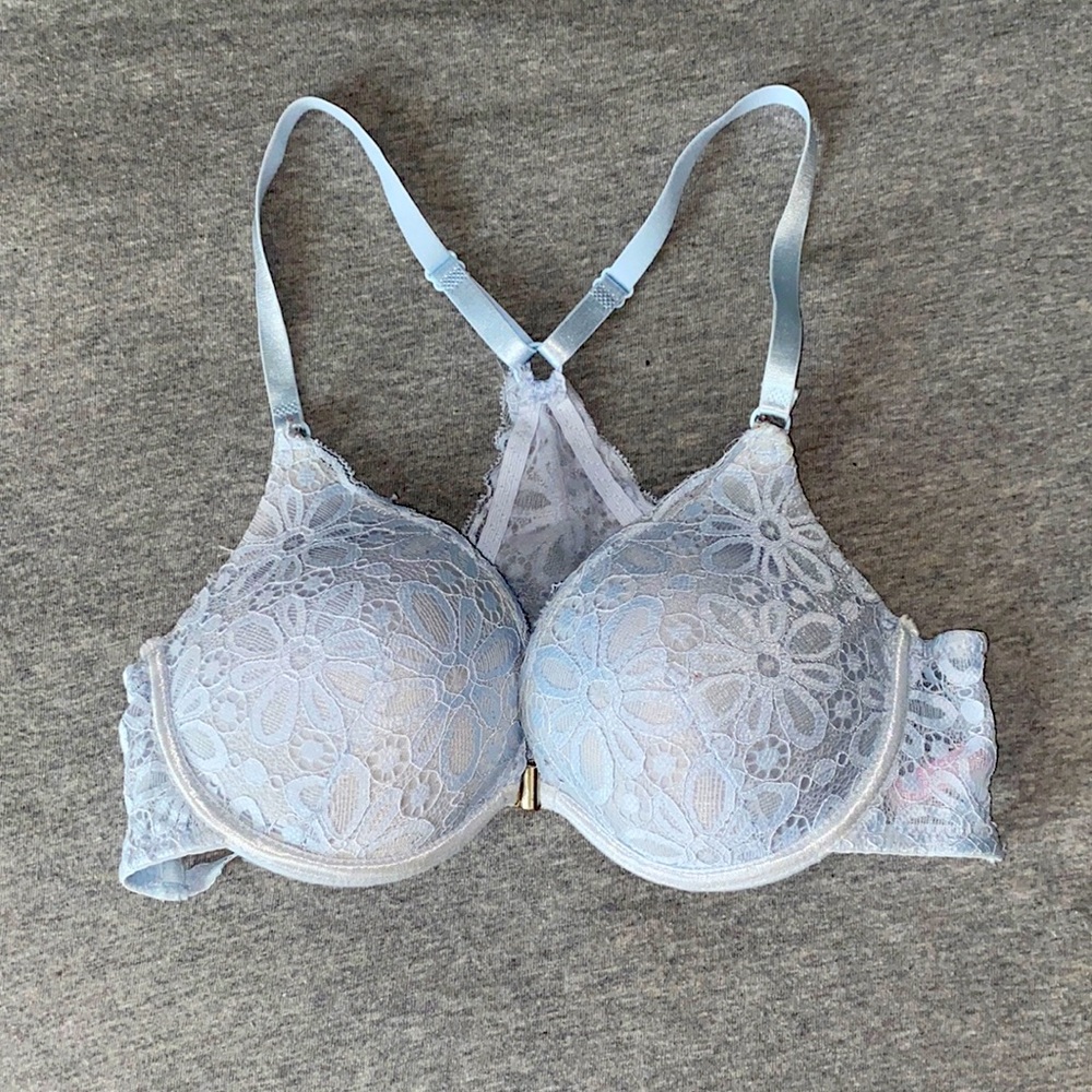 Blue push-up bralet